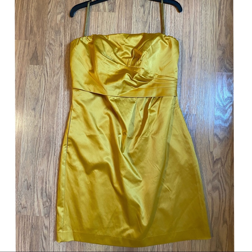The Limited Event gold strapless dress